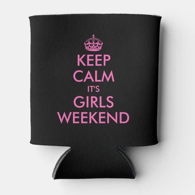 Pink keep calm can cooler for girls weekend party (Front)