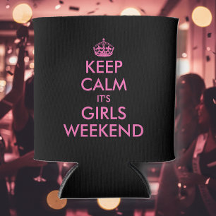 Pink keep calm can cooler for girls weekend party