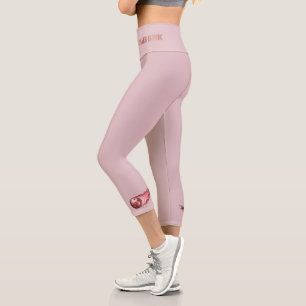 Pink Killer Dink   Graphic Pickleball Activewear Capri Leggings