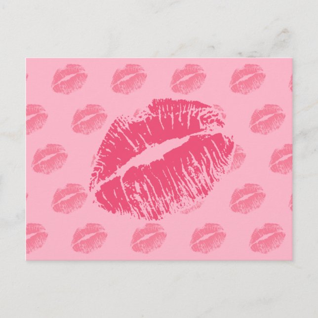 Pink Kiss Postcard (Front)