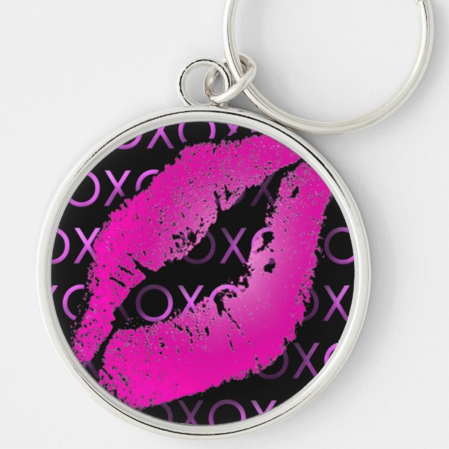 Pink Kisses Key Ring (Front)