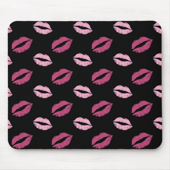 Pink Kisses Mouse Mat (Front)