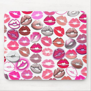 Pink Kisses Mouse Mat