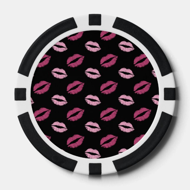 Pink Kisses Poker Chips (Front)