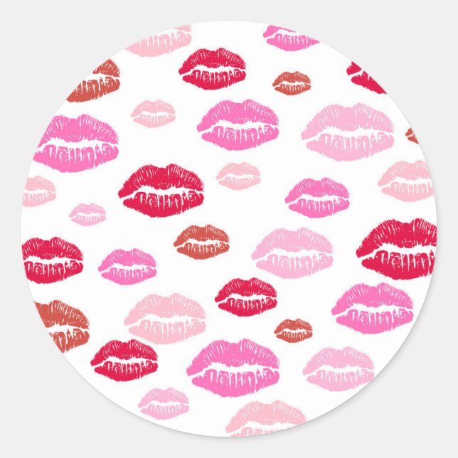 Pink Kisses Stickers (Front)