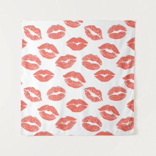 Pink Kisses Valentine Bridal Shower Bachelorette Tapestry