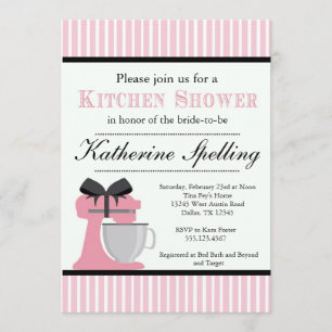 Pink Kitchen Shower Bridal Wedding Invitation