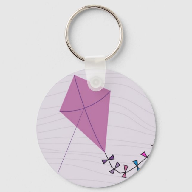 Pink Kite Key Ring (Front)