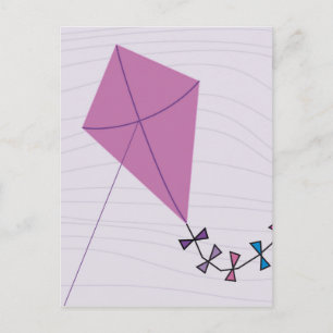 Pink Kite Postcard