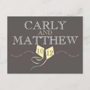 Pink Kites Save the Date Announcement Postcard