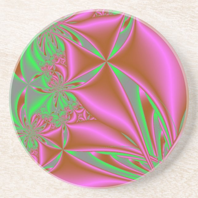 Pink Kites With Green Coaster (Front)