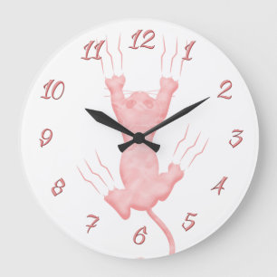 Pink Kitten Custom Template Large Clock