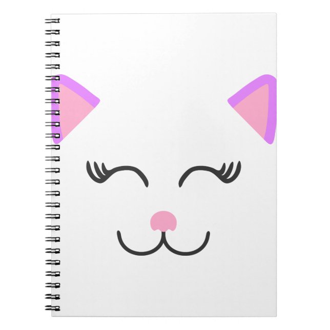 Pink kitty cat notebook (Front)