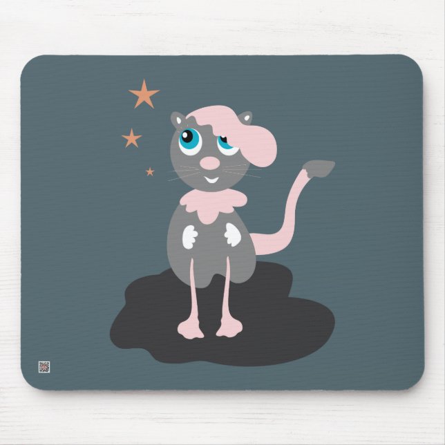 Pink Kitty Mouse Mat (Front)