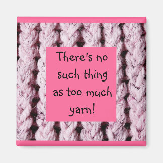 Pink Knitting Theme Fridge Magnet