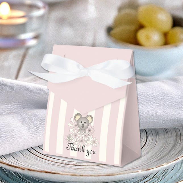 Pink Koala Baby Girl Shower / Kids Birthday Party Favour Box (Creator Uploaded)