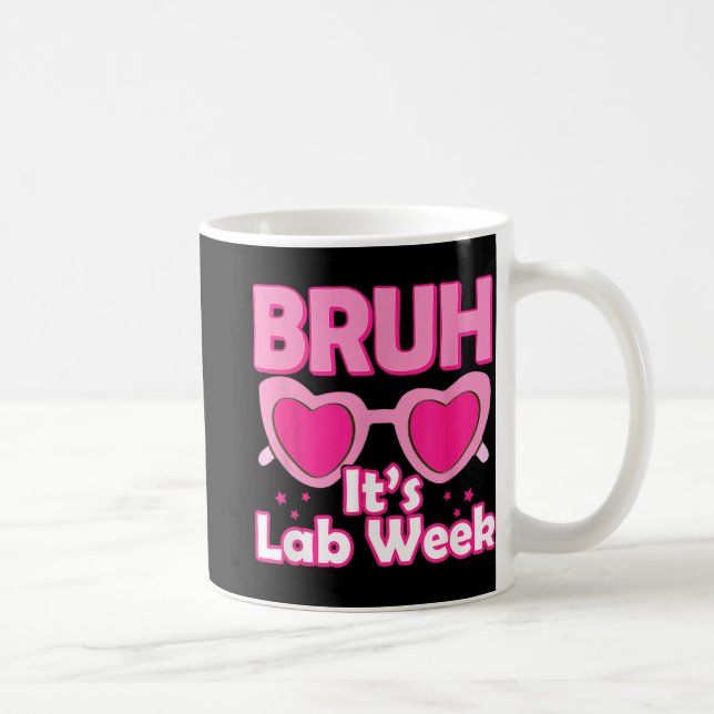 Pink Lab Week 2024 Medical Lab Science Lab Tech Te Coffee Mug (Right)