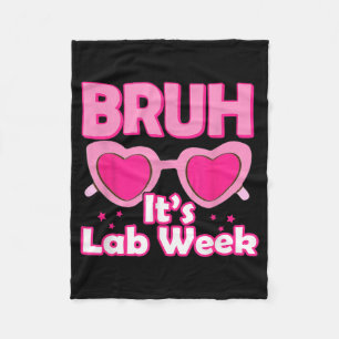 Pink Lab Week 2024 Medical Lab Science Lab Tech Te Fleece Blanket