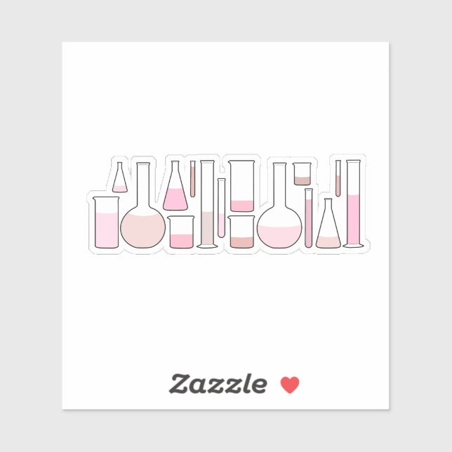 Pink Laboratory Glassware (Sheet)