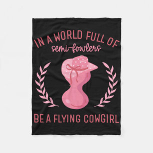 Pink Labour And Delivery Nurse Cowgirl Landd Nurse Fleece Blanket