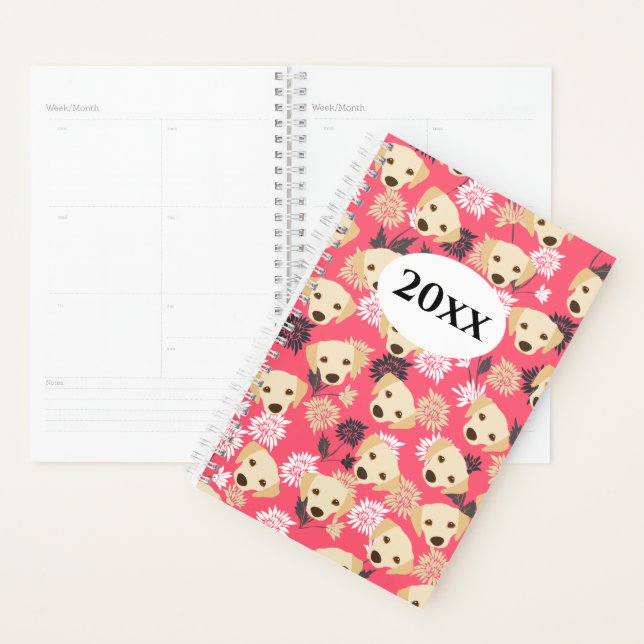 Pink Labrador Planner Notebook (Display)