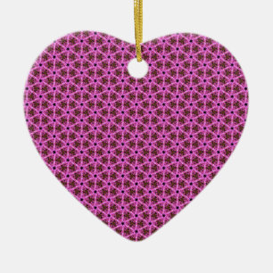 Pink Labyrinth Ceramic Tree Decoration