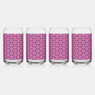 Pink Labyrnth Drinkware Set Can Glass