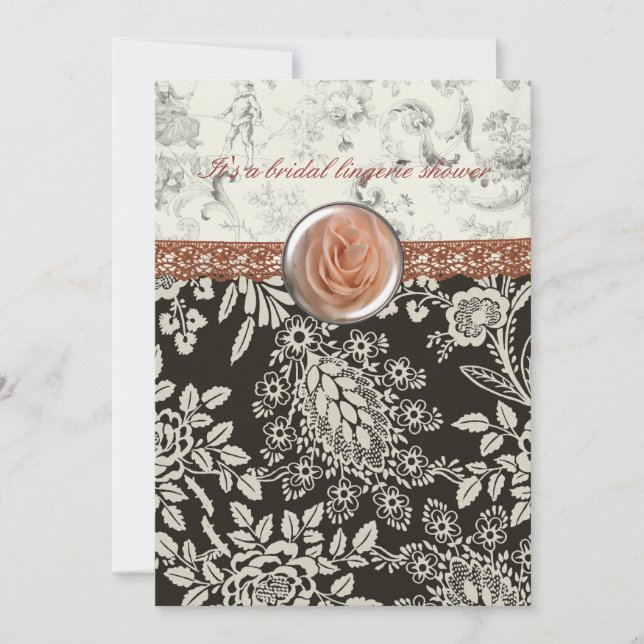 Pink Lace Bridal Shower invitation (Front)