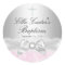 Pink Lace & Cross Baptism Sticker