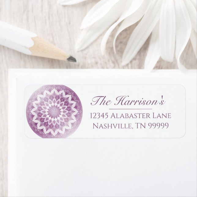 Pink Lace Mandala Wedding Address (Insitu)