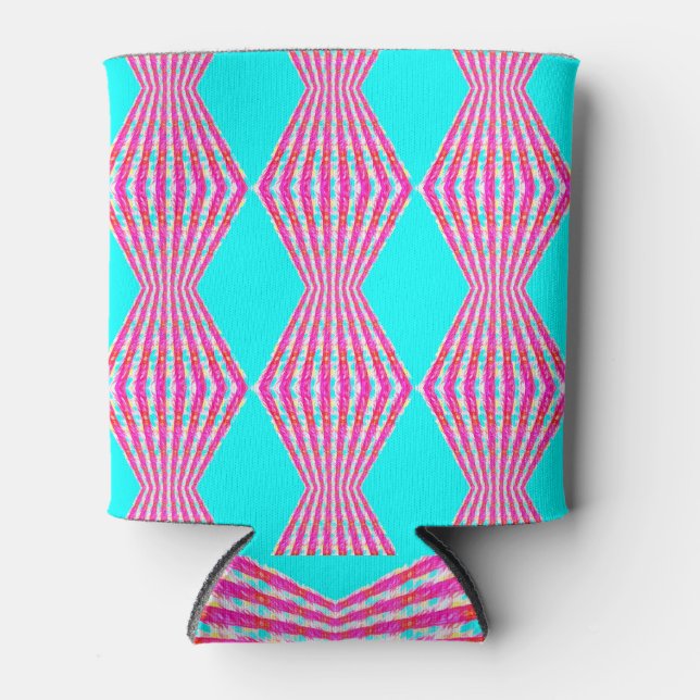 pink lace pattern can cooler (Front)