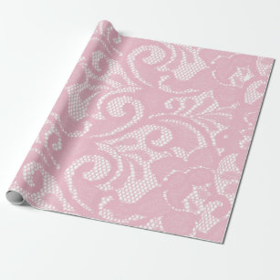 Pink Lace Pattern Pretty Wrapping Paper