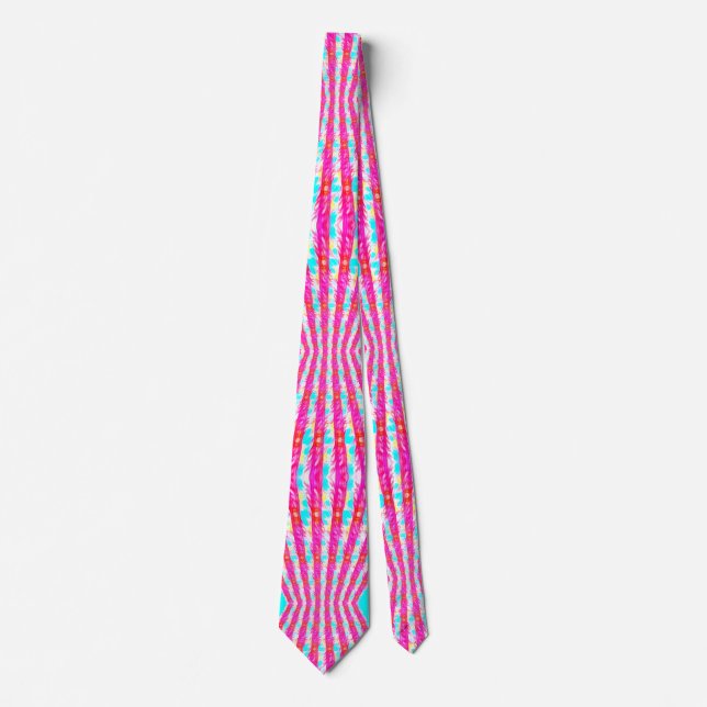 pink lace pattern tie (Front)