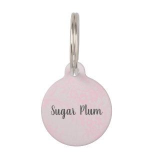 Pink Lace Pet Dog Cat Lost Id Pet Tag