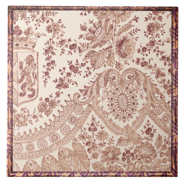 Pink Lace Roses Tile (Front)
