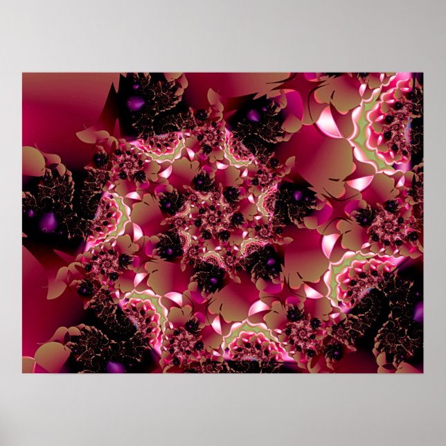 Pink Lace Spiral Poster (Front)