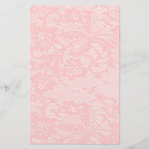 Pink Lace Stationery