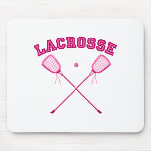 Pink Lacrosse Logo Mouse Mat