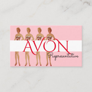 Pink Ladies Personalised Avon Business Card