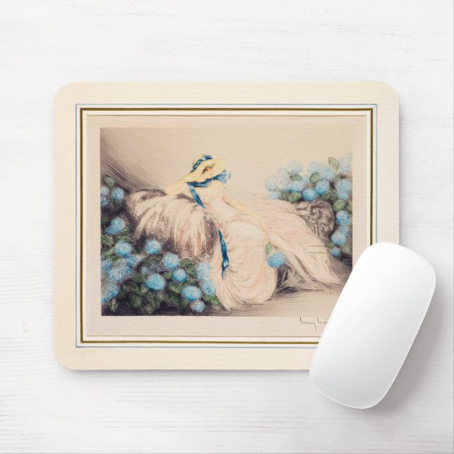 Pink Lady, 1933 by Louis Icart Mouse Mat (With Mouse)