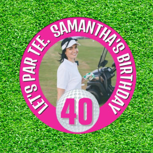 Pink Lady Amazing Golf Party  Paper Plate