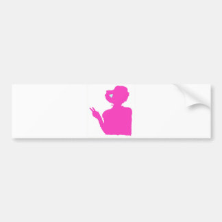 Pink lady bumper sticker
