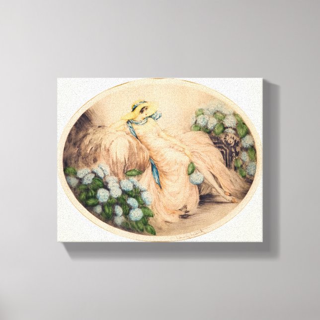 Pink Lady by Louis Icart Canvas Print (Front)