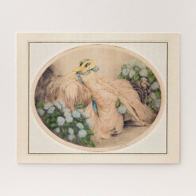 Pink Lady by Louis Icart Jigsaw Puzzle (Horizontal)