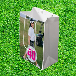 Pink Lady Golf-40 Themed  Medium Gift Bag