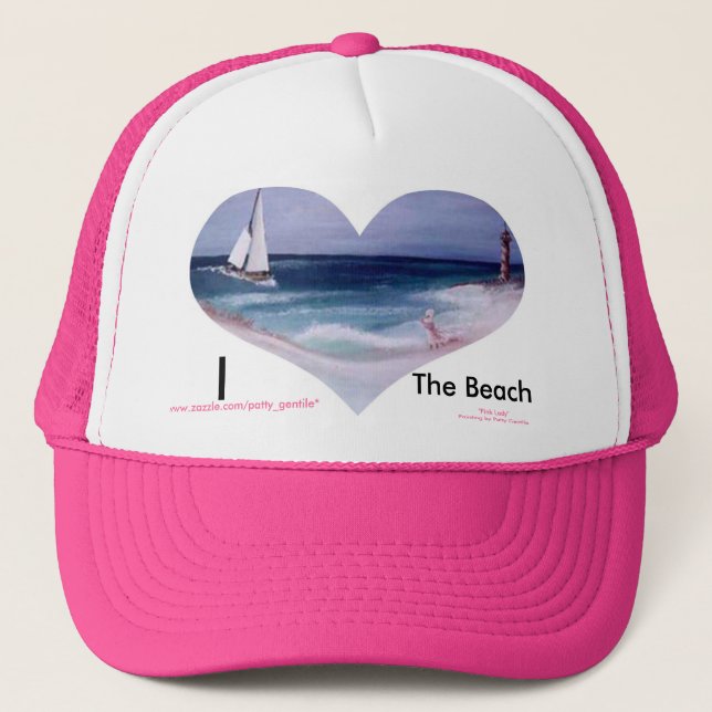 pink lady heart hat (Front)