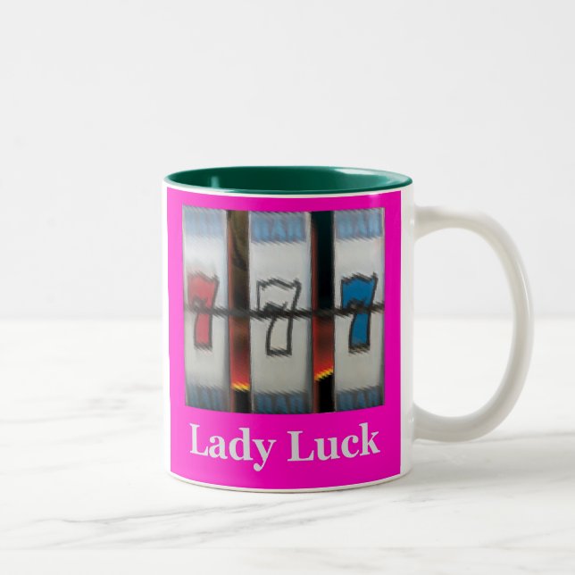 Pink Lady Luck 777 Mug (Right)