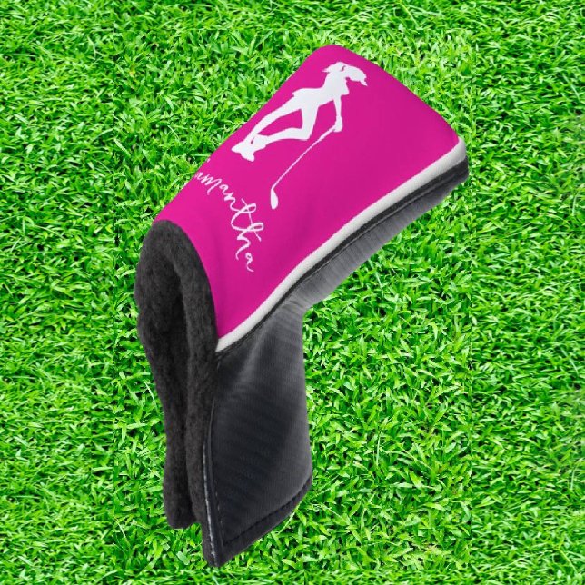 Pink Lady Monogram  Golf Head Cover (Elegance in Every Swing!)