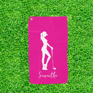 Pink Lady Monogram Golf Towel