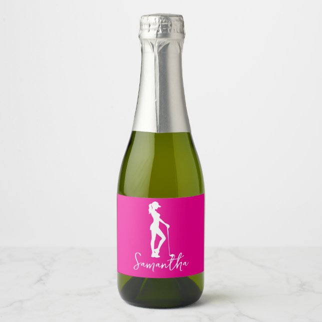Pink Lady Monogram  Sparkling Wine Label (Front)